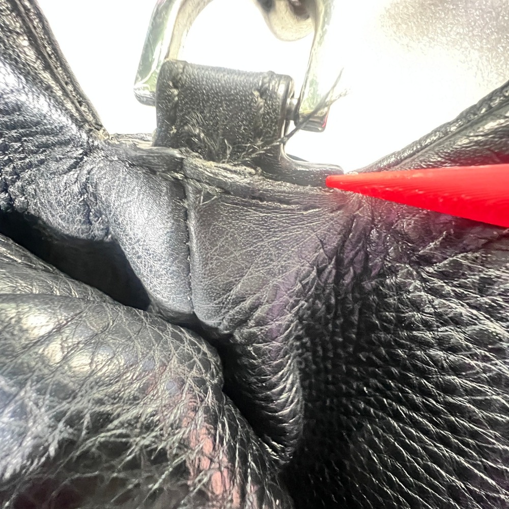 Michael‎ Kors Leather Shoulder Bag Black Pebbled Dual Zip Snap  05/2015 READ - Picture 4 of 9